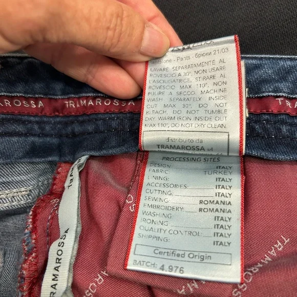 Tramarossa Leonardo Slim Fit Soft Touch 5-pocket Jeans, Men's Sz 36 - Picture 15 of 16